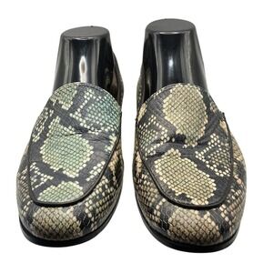 Sam Edelman Loafers 9.5 Multi-Color Snakeskin Embossed Leather Almond Toe Flats